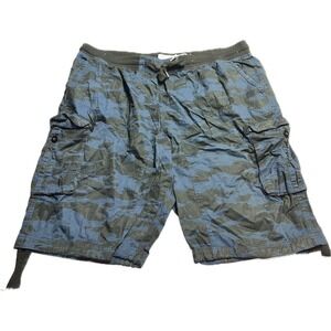 Huntington Beach‎ Club Regular Fit Men's 46 Wait Blue Black Camo Cargo Shorts